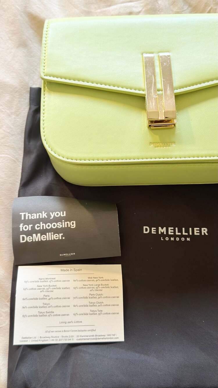 DeMellier London The Vancouver Cross-Body Bag in Lime Green